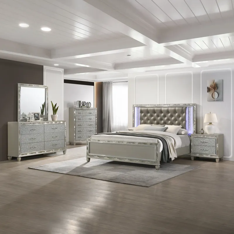 Radiance 6/6-6/0 K Storage Footboard & Slats-Silver