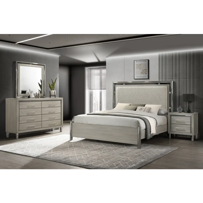 Lennox 6/6 Ek 4 PC Set B/Dresser/Mirror/Nightstand