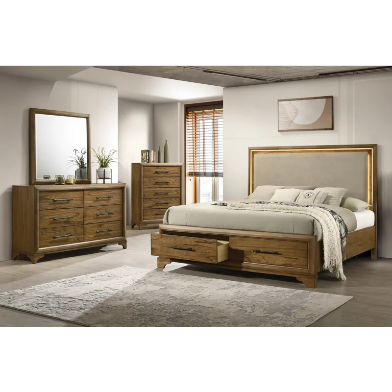 Talcott 6/6 Ek 4pcs B/Dresser/Mirror/Chest