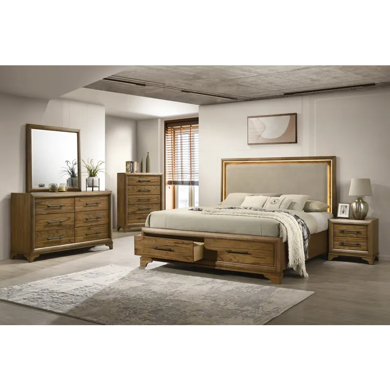 Talcott 6/6 Ek 5pcs B/Dresser/Mirror/Chest/Nightstand