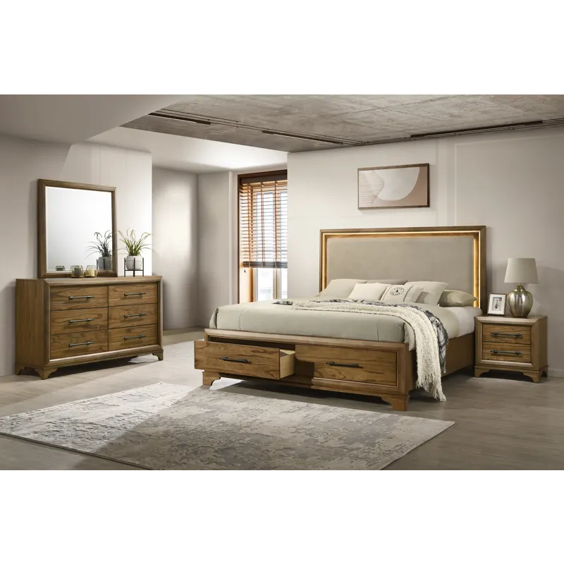 Talcott 5/0 Q 4pcs B/Dresser/Mirror Nightstand