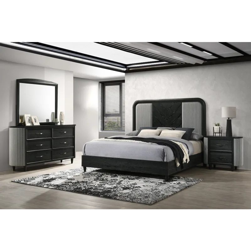 Skyline 6/6 Ek 4pcs B/Dresser/Mirror/Nightstand