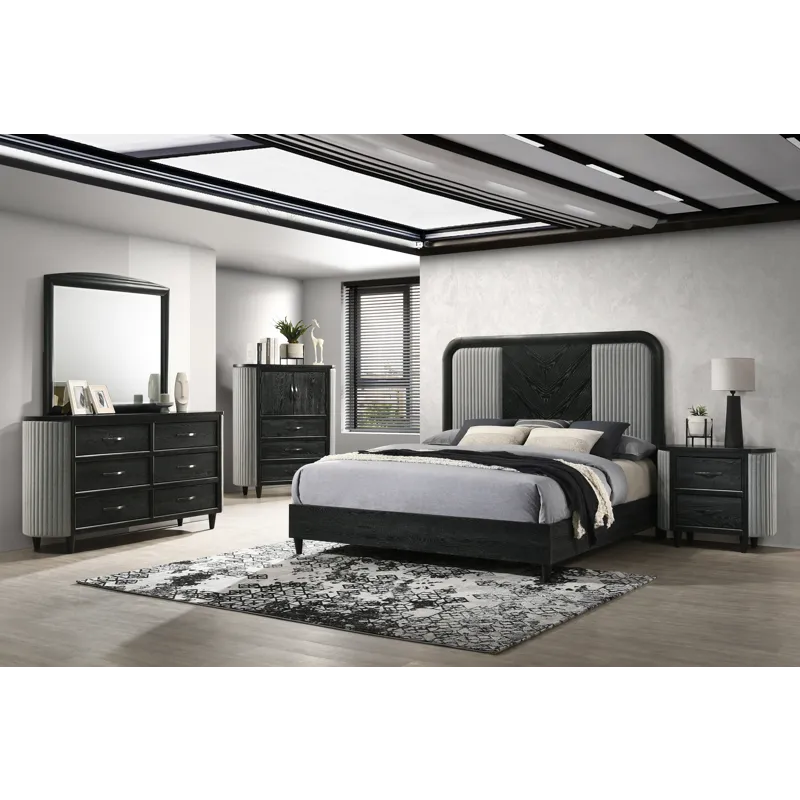 Skyline 5/0 Q 5pcs B/Dresser/Mirror/Chest/Nightstand