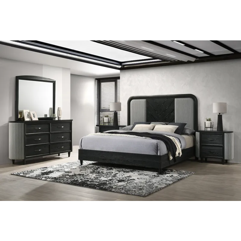 Skyline 5/0 Q 5pcs B/Dresser/Mirror/2 Nightstands