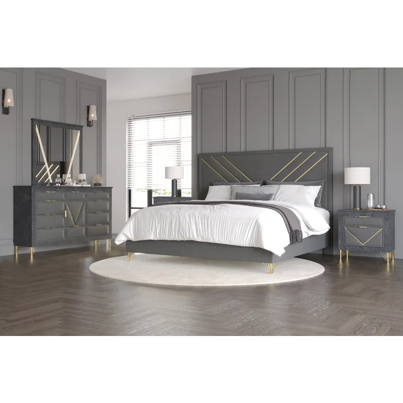 Symmetry-6/0 Western King 5pcs B/Dresser/Mirror/2 Nightstands