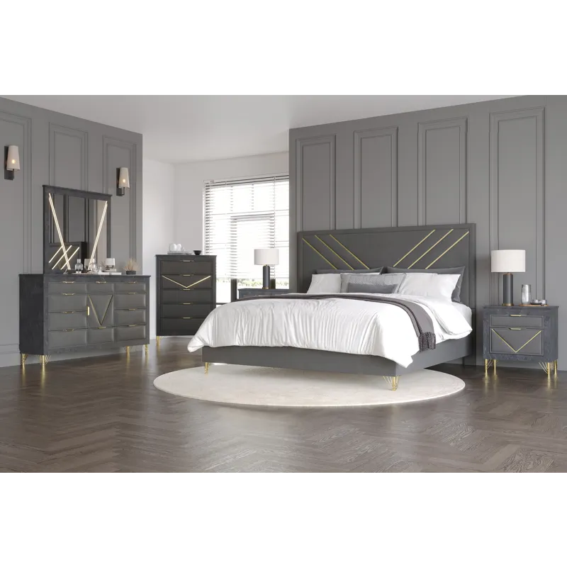Symmetry-6/0 Western King 6pcs B/Dresser/Mirror/Chest/2 Nightstands