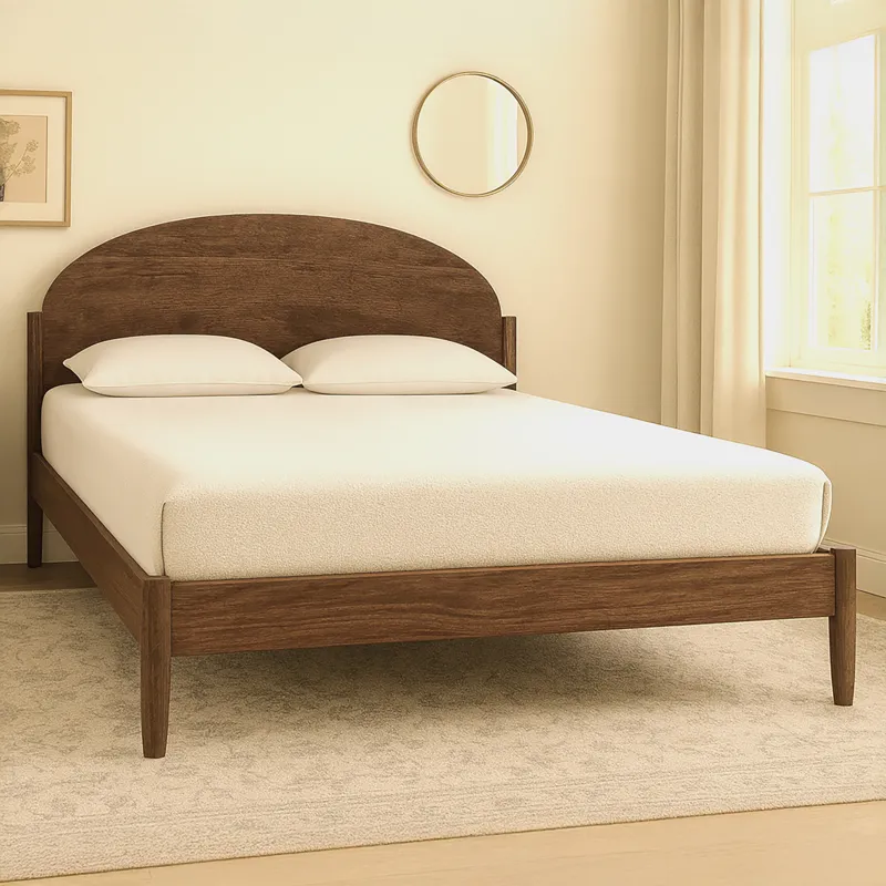 Rowland Platform Bed Only Walnut - Queen