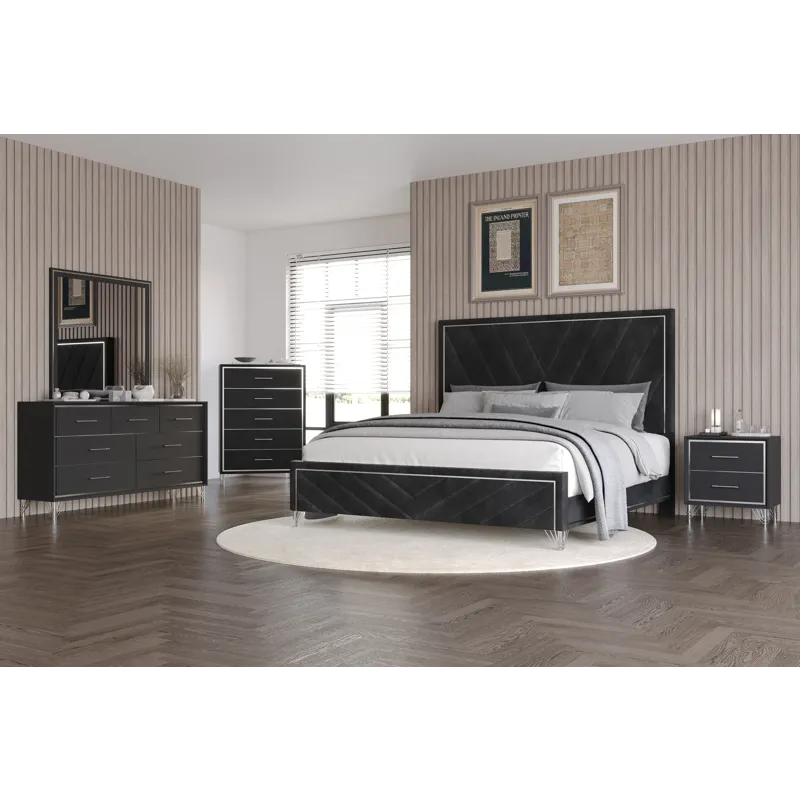 Ava 6/6 Ek 5pcs B/Dresser/Mirror/Chest/Nightstand