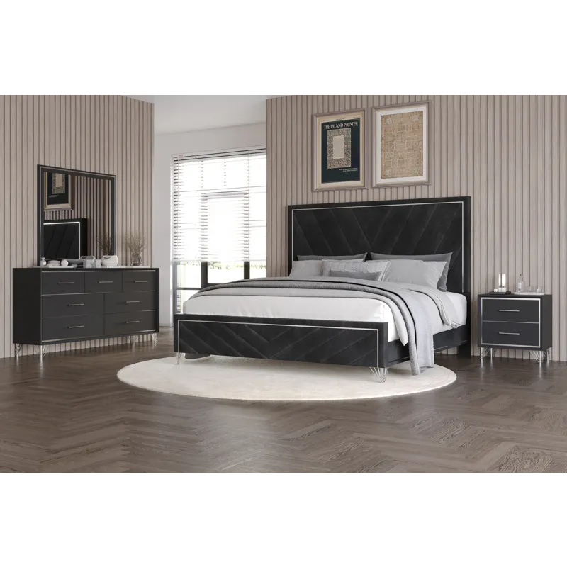 Ava 6/0 Wk 4pcs B/Dresser/Mirror Nightstand