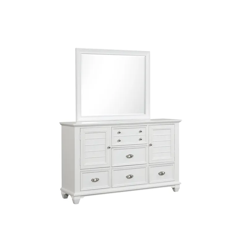 Jamestown 2pc Dresser & Mirror Set White