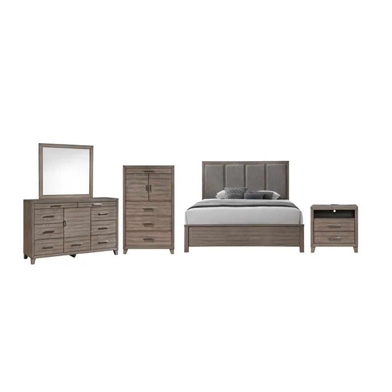 Harrisburg 5pcs Bed/Dresser/Mirror/Chest/Nightstand - King