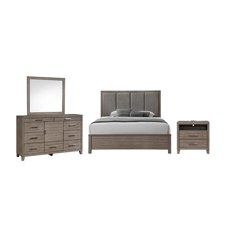 Harrisburg 4pcs Bed/Dresser/Mirror Nightstand - California King