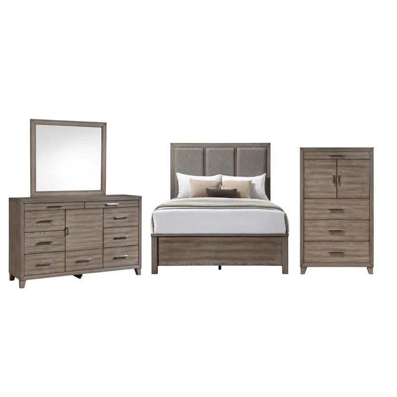 Harrisburg 4pcs Bed/Dresser/Mirror Chest - Queen
