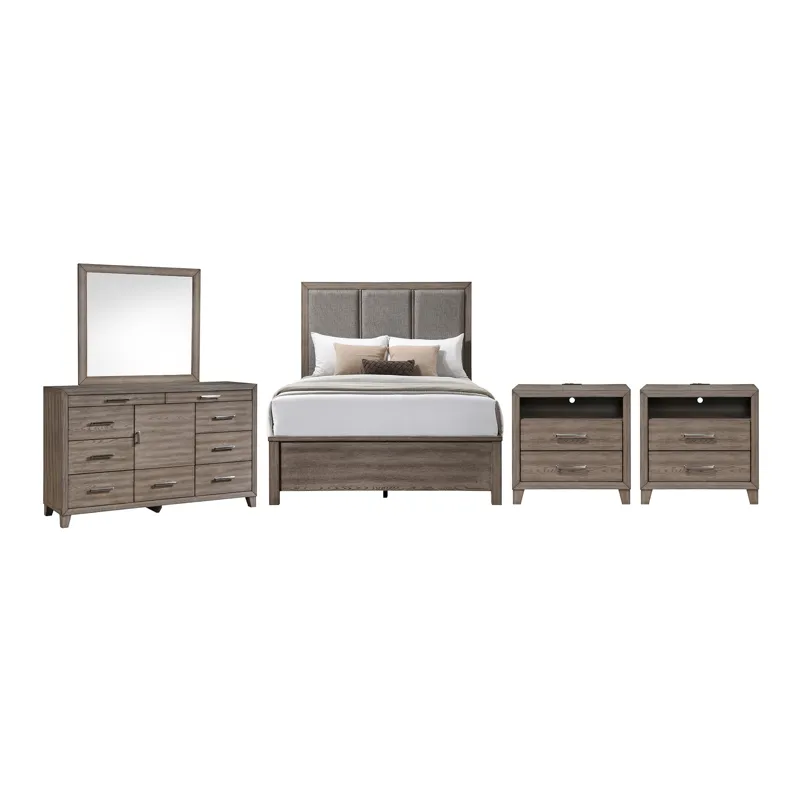 Harrisburg 5pcs Bed/Dresser/Mirror/2 Nightstands - Queen