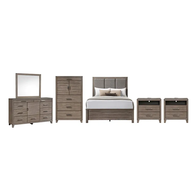 Harrisburg 6pcs Bed/Dresser/Mirror/Chest/2 Nightstands - Queen
