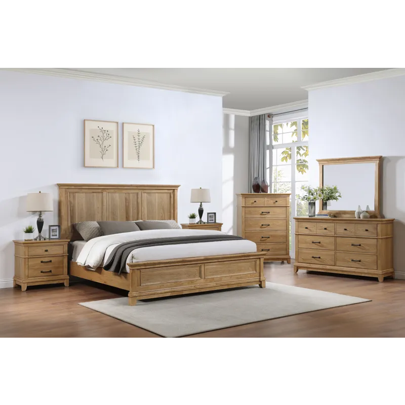 Sunstone 6/6 Ek 6pcs B/Dresser/Mirror/Chest/2 Nightstands