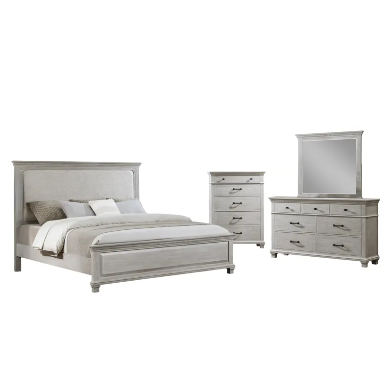 Silver Sands 6/0 Wk 4pcs B/Dresser/Mirror Chest