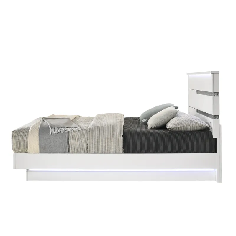 Paradox White Bed Only - King