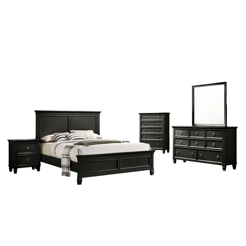 Tamarack 5pc Bed, R, R, S, H-Black - King