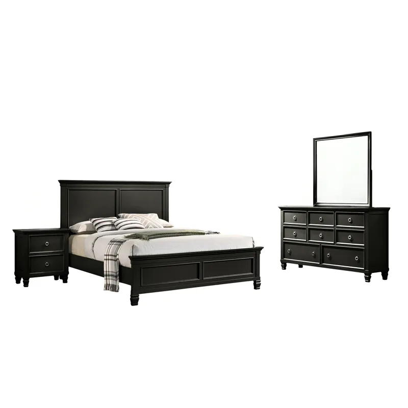 Tamarack 4pc-Bed, R, R, S-Black - California King