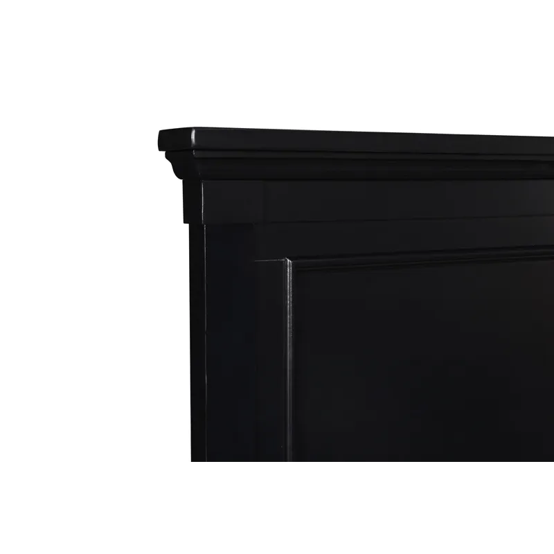 Tamarack Panel Bed-Black - Queen