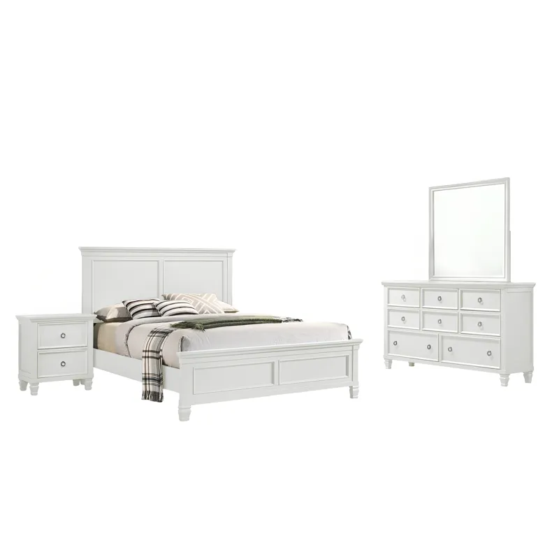 Tamarack 4pc-Bed, R, R, S-White - King