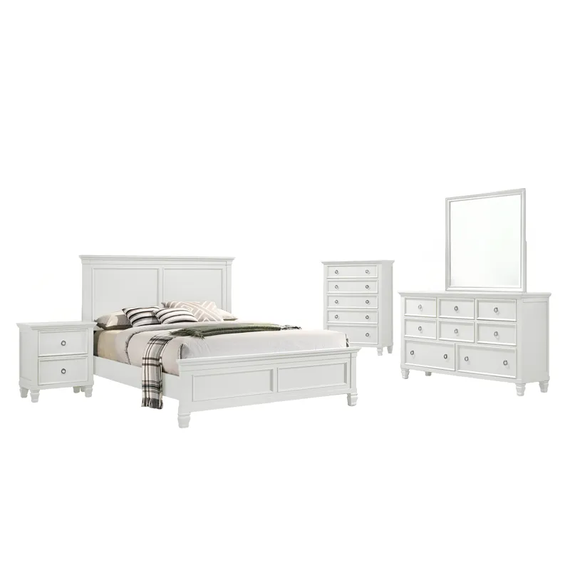 Tamarack 5pc-Bed, R, R, S, H-White - King