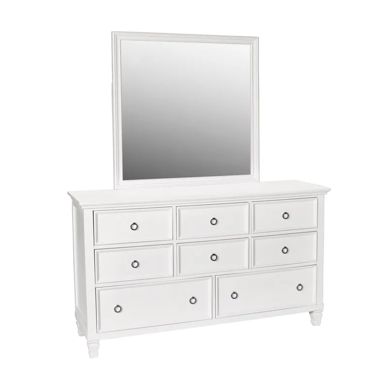 Tamarack Dresser/Mirror Combo White