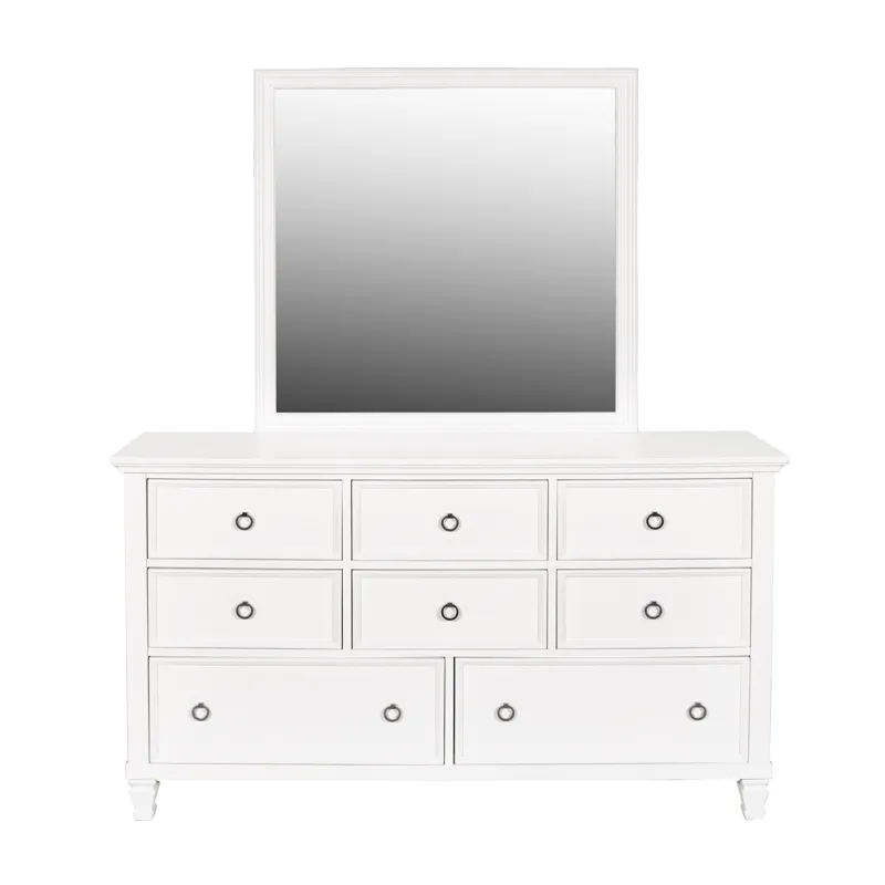 Tamarack Dresser/Mirror Combo White