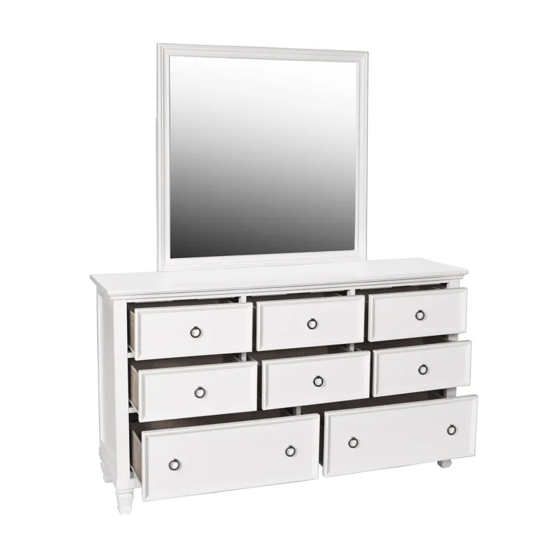 Tamarack Dresser/Mirror Combo White