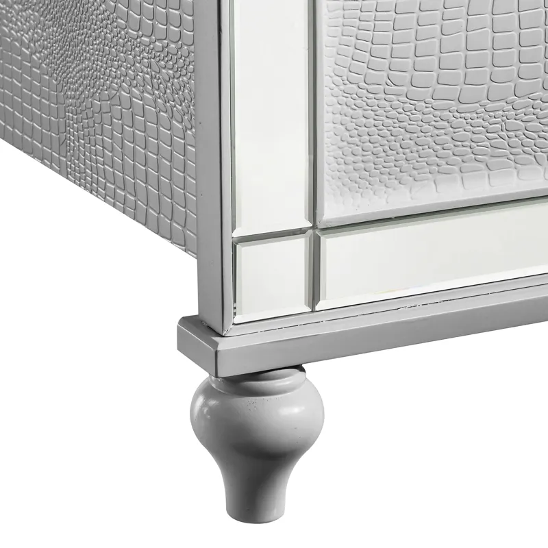 Valentino Bed Silver - Queen