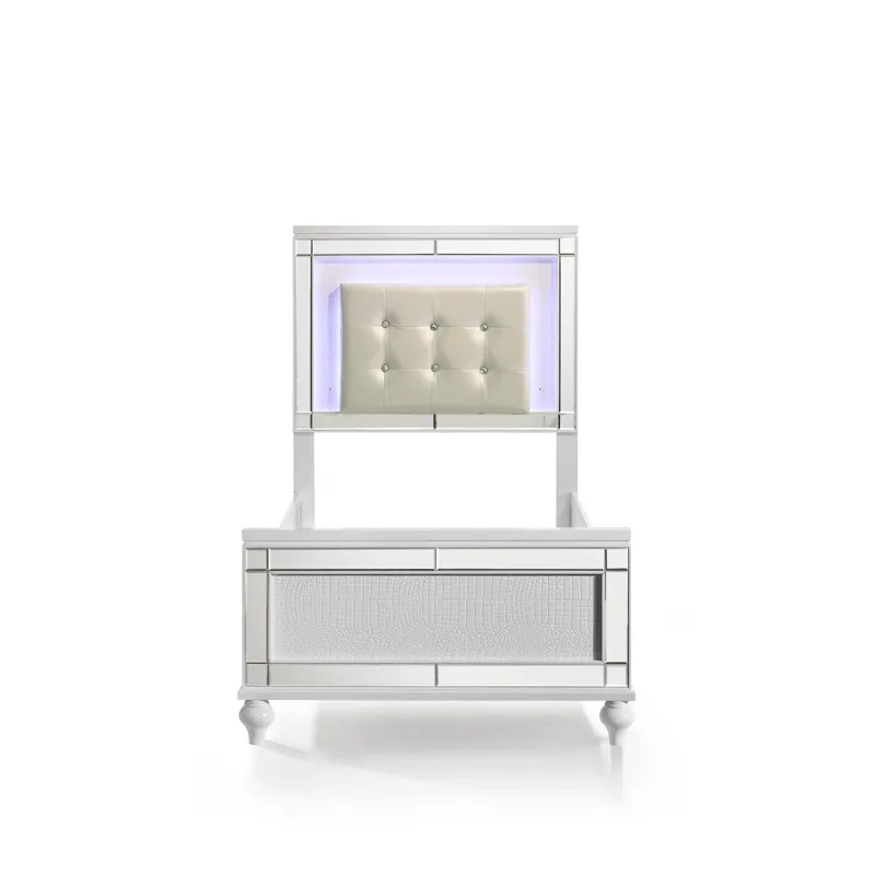 Valentino Bed-White - Twin