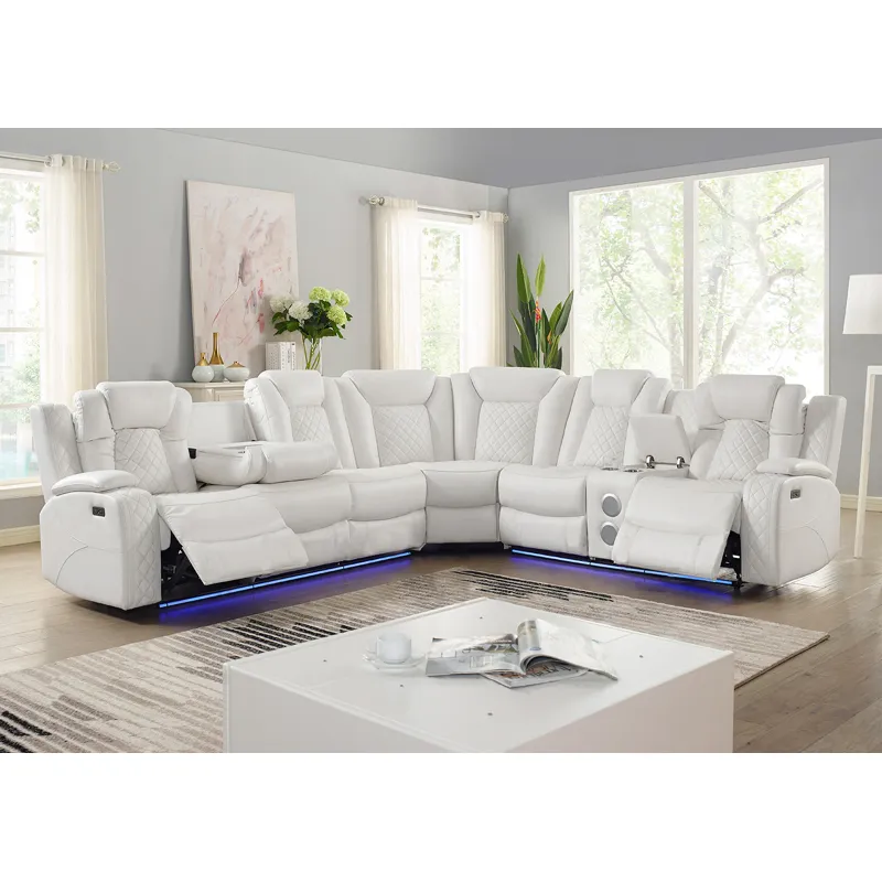 Orion LAF Sofa W/Dual Recliner White