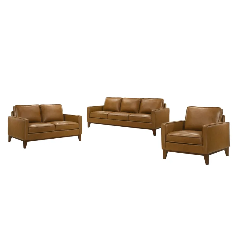 Caspar 3 PCS Sofa/Love/Chair-Caramel