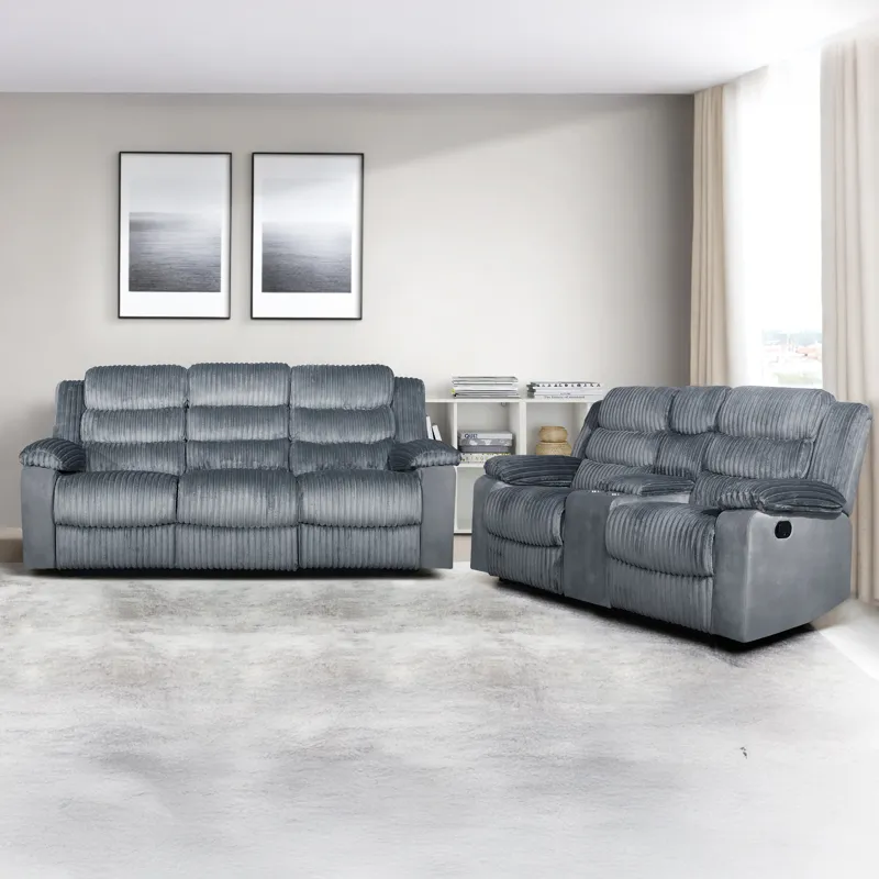 Willow 2pcs Sofa/Love Gray