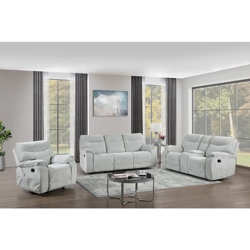 Chablis Manual 3pcs Sofa/Love/Chair Mist Gray