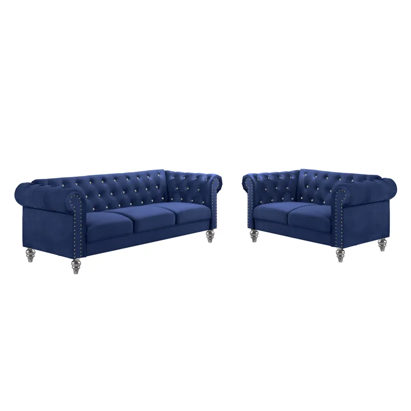 Emma Crystal Sofa Love Royal Blue