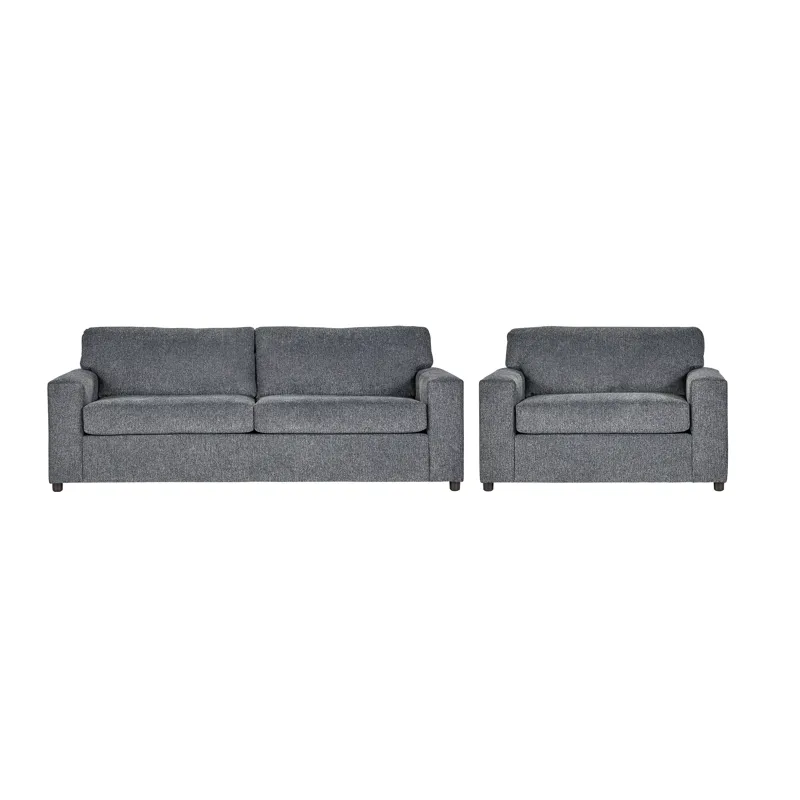 Kylo 2 PC Sofa And Cuddle Chair Set-Ash Gray