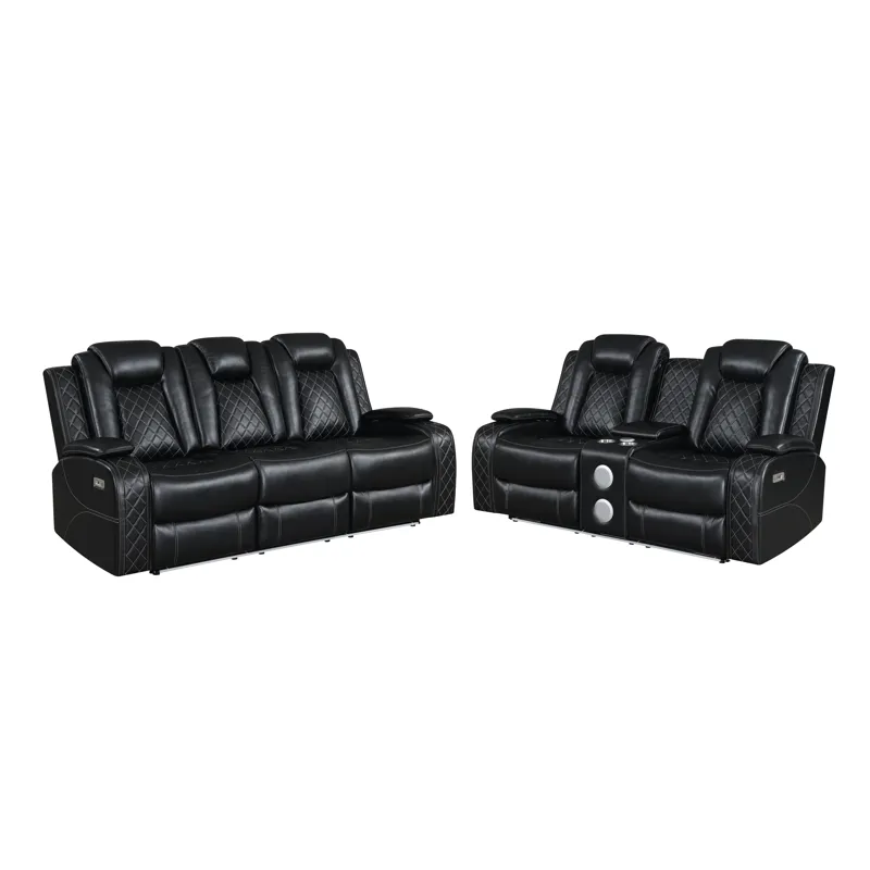 Orion II Power P2 2pcs Sofa/Love Black
