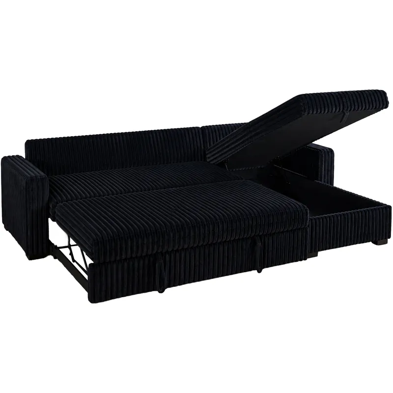 Bliss Sectional 2pc Sleeper Chais Midnight