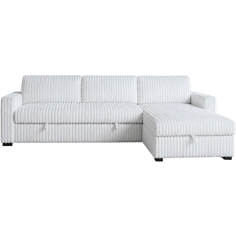 Bliss Sectional 2pc Sleeper Chais Mist Gray