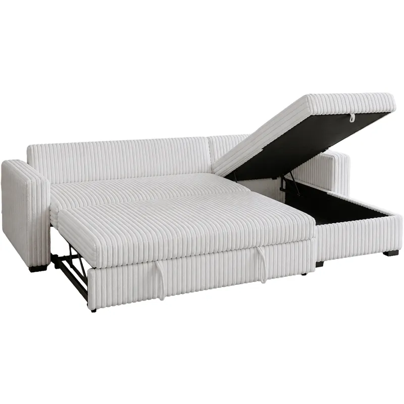 Bliss Sectional 2pc Sleeper Chais Mist Gray