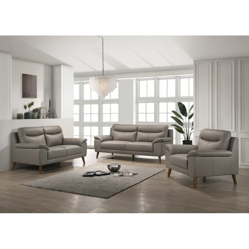 Dazio Loveseat W/Wood Legs-Slate Gray