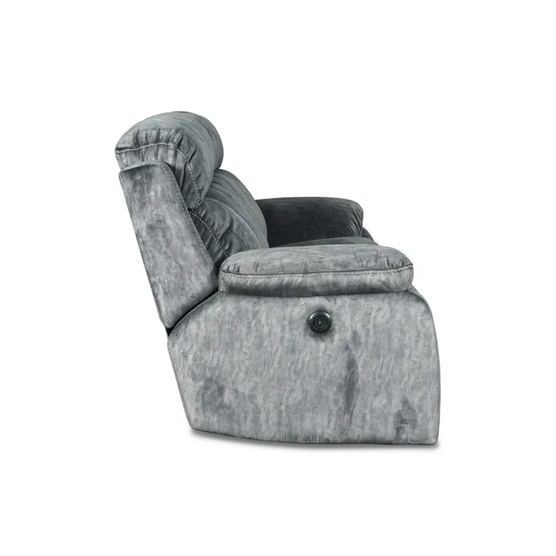 Tango Dual Recliner Sofa W/Power Footrest-Shadow