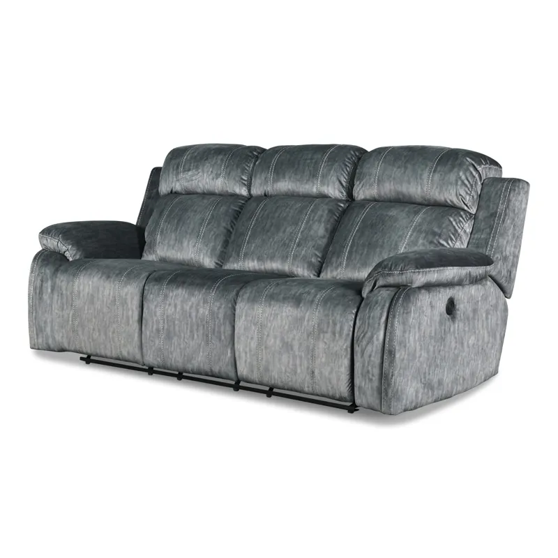 Tango Dual Recliner Sofa W/Power Footrest-Shadow