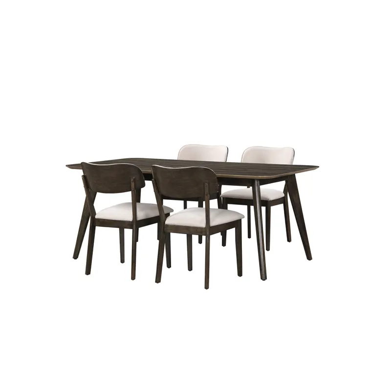 Rex Rectangle Dining Table And 4 Open Back Chairs