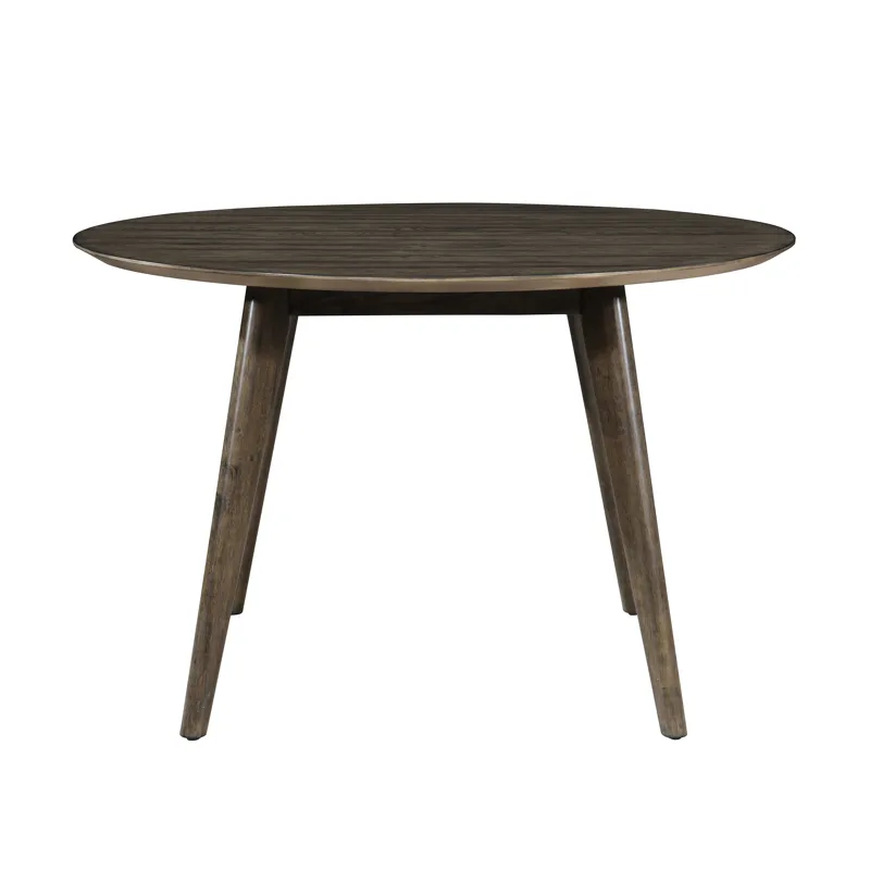 Rex 48\" Round Dining Table And 4 Open Back Chairs