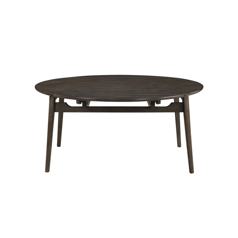 Rex-65\" Round Dining Table With Leaves And 4 Chairs