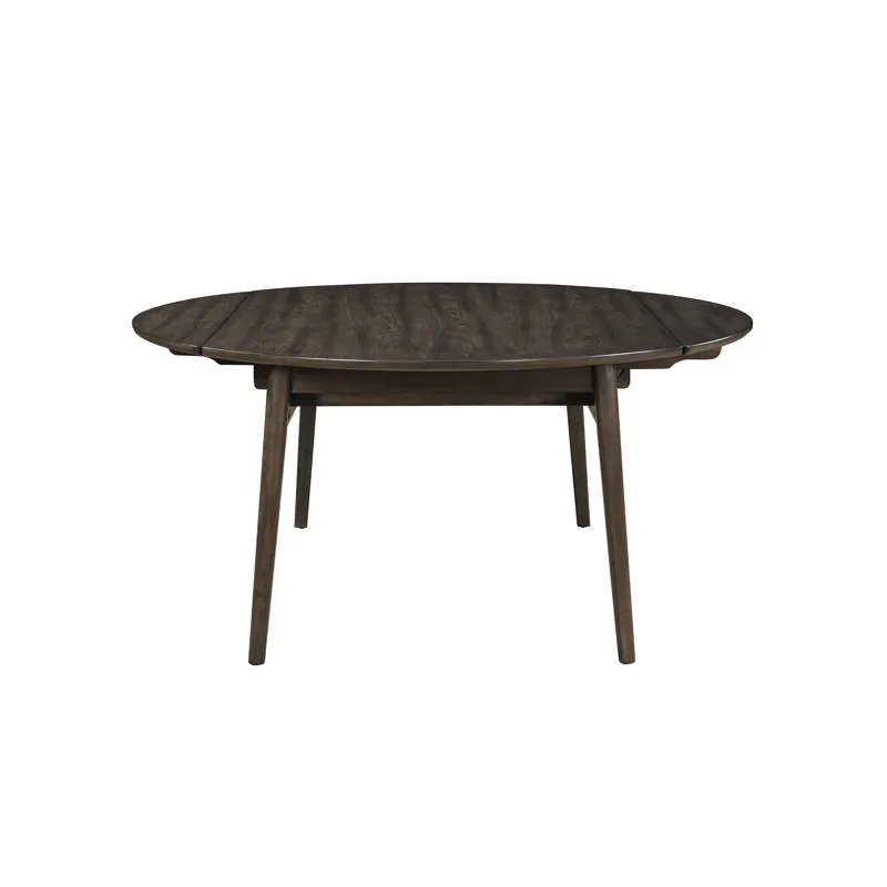 Rex-65\" Round Dining Table With Leaves And 4 Chairs