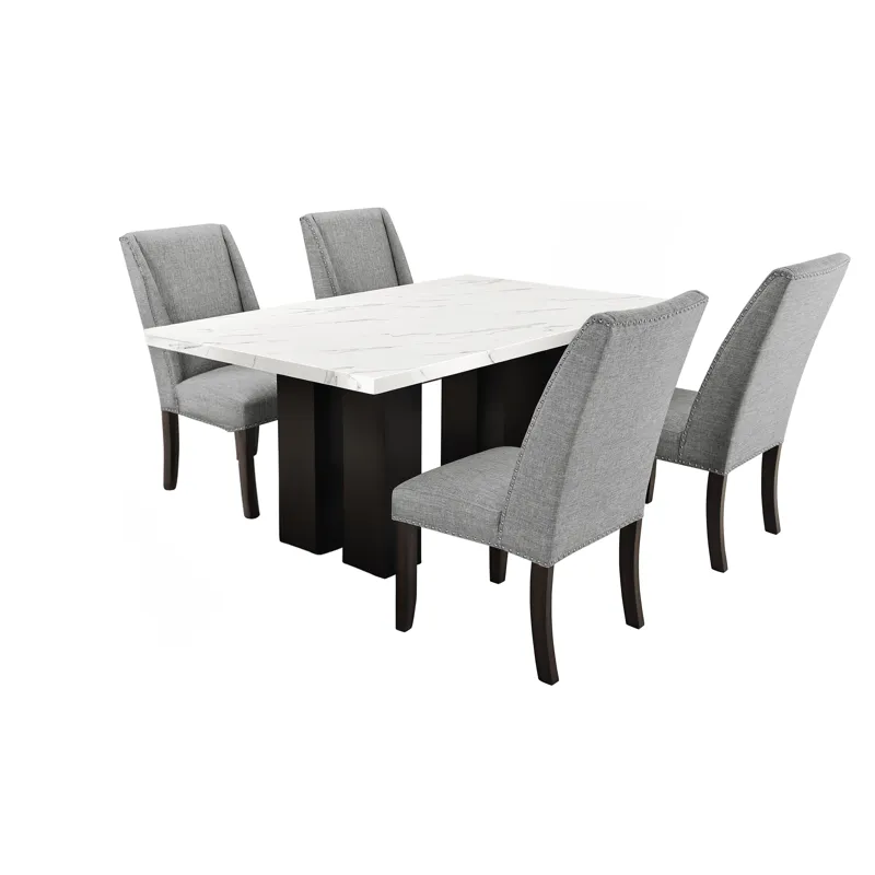 Faust Adjustable Table W 4 Dining Chair